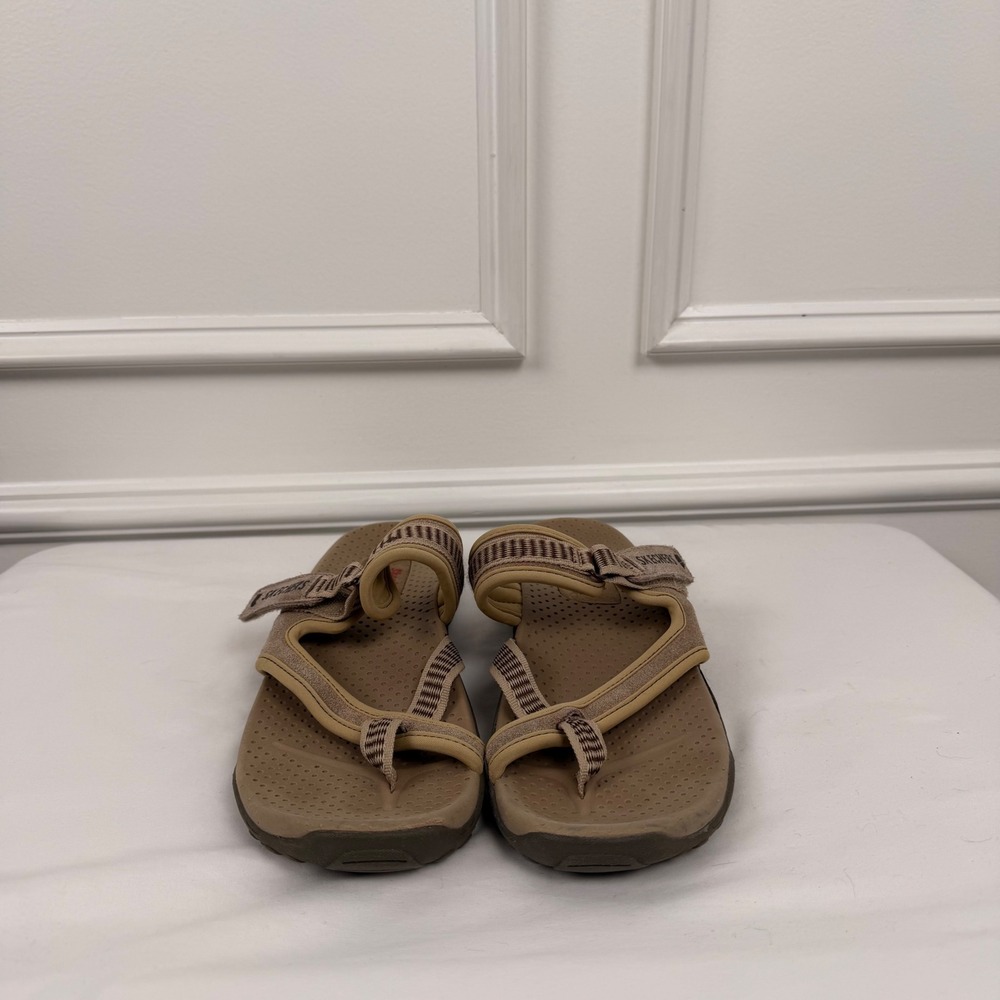 Skechers Outdoor Lifestyle Tan‎ Brown Strappy Toe Loop Hiking Sandals Womens 9